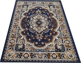 DY Orientálny tmavomodrý koberec Alfa 06 Rozmer: 80x150 cm