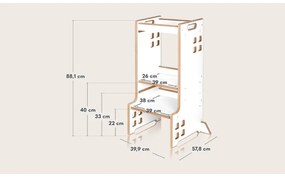 Lionelo - Učiaca veža CASS, biela
