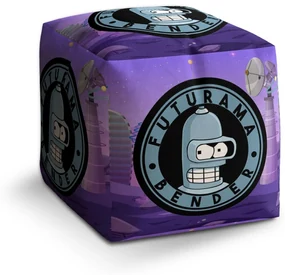 Sablio Taburet Cube Futurama Bender Planéta s vysielačmi: 40x40x40 cm