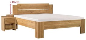 Ahorn GRADO MAX - masívna dubová posteľ so zvýšeným čelom 160 x 200 cm, dub masív