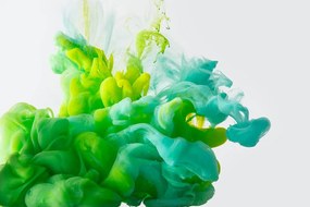 Nádherná samolepiaca tapeta zelená explózia farieb