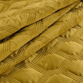 Dekorstudio Elegantný zamatový prehoz na posteľ SOFIA 5 medovozlatý Rozmer prehozu (šírka x dĺžka): 200x220cm