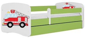 Detská Posteľ. Babydreams+Sz+M Zelená 80x160 hasičský zbor