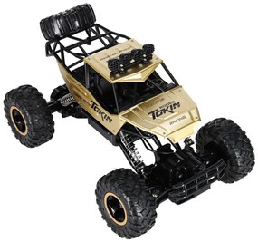 KIK Diaľkovo ovládané kovové auto RC Rock Crawler 4WD 1:12, zlaté