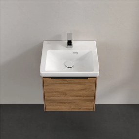 VILLEROY &amp; BOCH Subway 3.0 závesná skrinka pod umývadielko, 1 dvierka, pánty vľavo, 423 x 377,5 x 429 mm, Oak Kansas, C58101RH