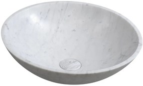 Sapho Sapho, BLOK kamenné umývadlo 42x14 cm, biela carrara, 2401-42