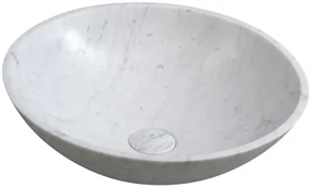 Sapho Sapho, BLOK kamenné umývadlo 42x14 cm, biela carrara, 2401-42