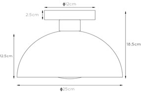 Lucide 45196/01/44 - Stropné svietidlo SIEMON 1xE27/40W/230V oranžová