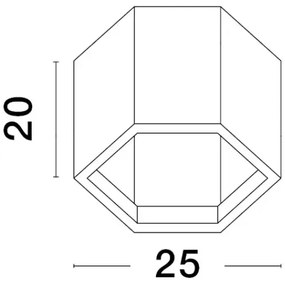 Dizajnové stropné svietidlo Samba 20 biele