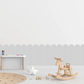 PIPPER. Textilná samolepiaca tapeta - Oblúk - Šedá farba Farba: Bledá, Veľkosť: 60 cm