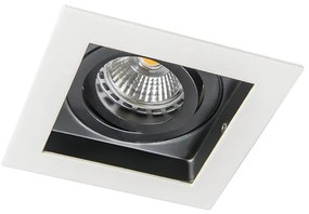 Sada 5 vstavaných bodových svetiel bielych s čiernym - Carree