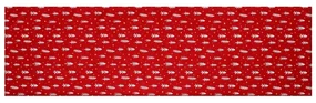 Behúň červený - vianočný, 100% polyester, 40 x 150 cm.