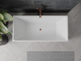 Mexen Nita, voľne stojaca vaňa 170 x 80 cm, biela, medený prepad, 52091708000-65