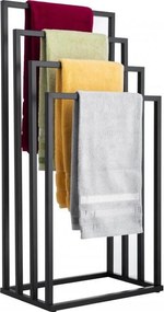Stojan na uteráky - 4 ramenný - čierny