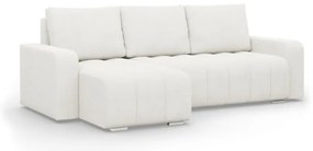 Rohová rozkladacia sedačka ABRIELLE ľavá, krémová