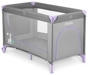 Ricokids Cestovná postieľka + matrac + taška 125 x 65 x 78 cm RK-240 sivá levanduľová