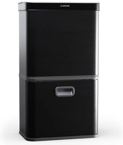 Klarstein Touchless, senzorový odpadkový kôš, 56 l, z nehrdzavejúcej ocele, 3 koše, Soft-Close zatváranie, napájaný batériou, LED displej, časovač