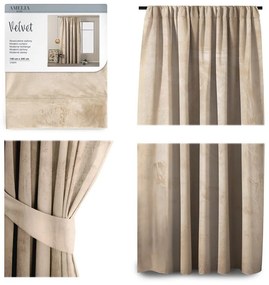 Záves AmeliaHome Velvet IIII krémový