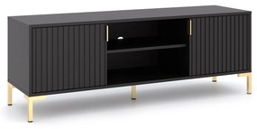 TV stolík Flinn 140 cm čierny