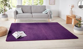 Hanse Home, Kusový koberec Nasty 101150 Purple 200x200 cm štvorec, 200x200, fialová, obývacia izba