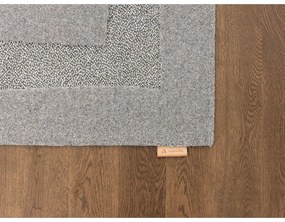 Sivý vlnený koberec 133x190 cm Morphic Rocca – Agnella