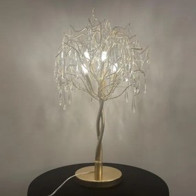 Krištáľová stolná lampa 5xG9/40W/230V zlatá
