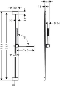 Hansgrohe Pulsify S, sprchová súprava 100 1jet EcoSmart so sprchovou tyčou 900 mm, biela matná, HAN-24382700