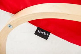 Drevené detské kreslo AEMELY, červená