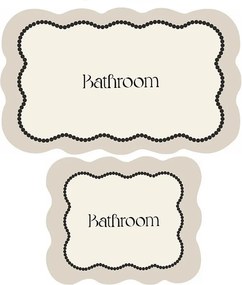 Krémovobiele kúpeľňové predložky v súprave 2 ks 60x100 cm Bounde – Foutastic