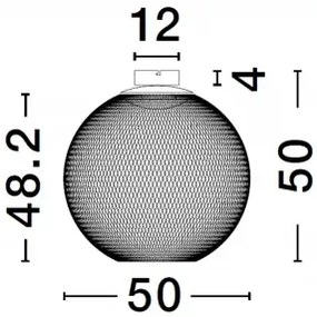 LED čierne moderné stropné svietidlo Kinetic 50