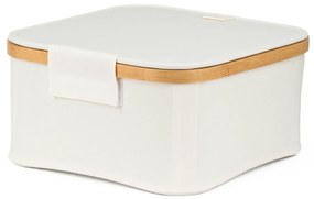 Úložný box G21 30 x 30 x 15 cm, bambusový s vekom, béžový