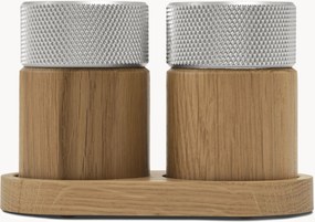 Mlynčeky na soľ a korenie z dubového dreva Sina, 3 ks