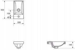 Cersanit Melar+Como, závesná skrinka + umývadlo 40cm, biela, S801-271