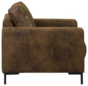 Hnedé kreslo z imitácie kože Lofty Lilly – Miuform