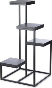 STOJAN NA KVETINÁČ KASKADA 79X40X40 CM ČIERNA