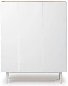 Biela vysoká komoda v dekore duba 95x120 cm Arista – Teulat
