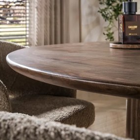 Jedálenský stôl okrúhly 55-95 Central Ø130cm Drevo Acacia  - Komfort-nábytok