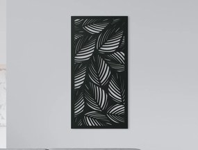 drevko Drevený obraz na stenu Lístie v zátiší Rozmer obrazu: 44,5 x 22 cm, Farba dekorácie: Čierna