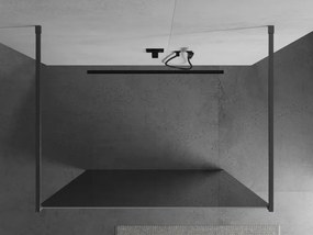 Mexen Kioto, sprchová zástena Walk-In 100 x 200 cm, 8mm sklo vzor zrkadlo, grafitový profil, 800-100-002-66-50