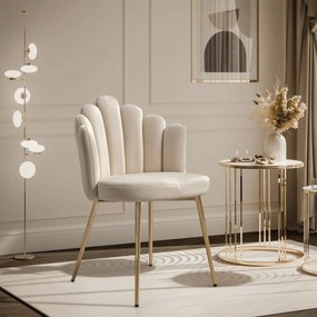 JEDÁLENSKÁ STOLIČKA GIANNA BÉŽOVÁ + ZLATÉ NOHY