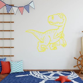 Veselá Stena Samolepka Dinosaurus Farba: žltá, Veľkosť: 60 x 56 cm