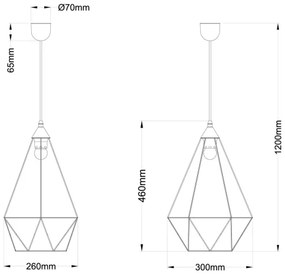 Globo 15745H1 - Luster na lanku ZACHARY 1xE27/60W/230V pr. 30 cm