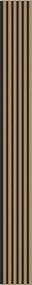 Mexen Lam-F, akustické stenové lamely 275 × 30 cm, plstený podklad 8 mm, technická dyha, orech ľanový, S105-275307-3015-015
