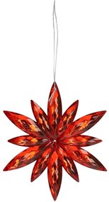 Závesná vianočná dekorácia ASTRE červená vločka 836737