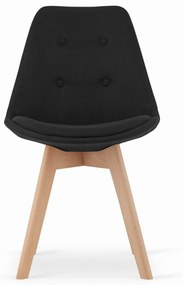 SUPPLIES NORI Jedálenská škandinávska stolička - čierna