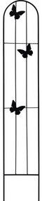 Mreža na popínavé rastliny kovová Lafiora motýľ 20 x 120 cm čierna