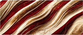 Obraz - Zlato - biela textúra (120x50 cm)