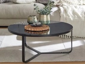 Okrúhly konferenčný stolík Boston 80 cm, čierny%