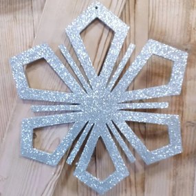 DECOLED Vločka II, pr. 40 cm, stříbrná