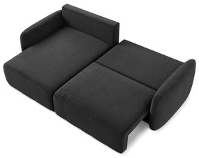 Čierna rozkladacia/s úložným priestorom rohová pohovka (ľavý roh) Kalena – Makamii